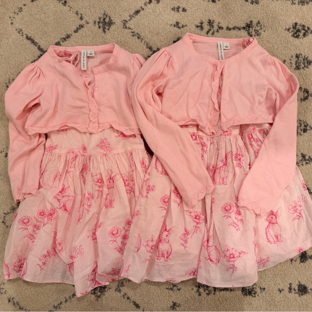 Janie and Jack Light Pink Embroidered Dress